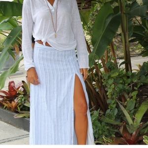 Linen maxi skirt